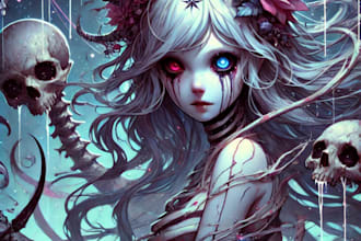 make fantasy horror vampire character art