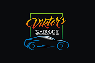 design contemporary retro garage logo
