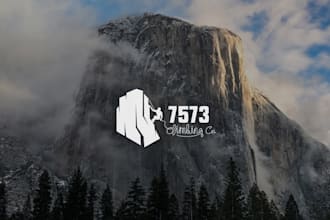 create custom adventure and mountain climbing logo design