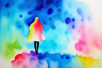 paint abstract and surreal watercolor acrylic art