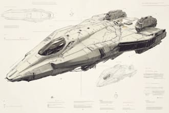 draw a spaceship or vehicle design