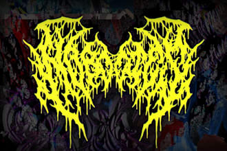 design death metal, black metal and heavy metal logo for your band