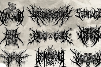 draw and design metal, death metal, slamming and brutal logo for you