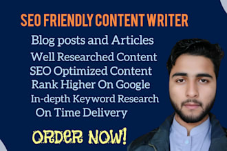 be your SEO optimized content writer