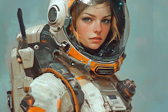 illustrate your sci fi art and sci fi character illustration