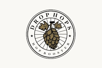 create a custom retro vintage hops brewing logo design