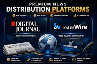 publish press release on digital journal and issue wire,com news sites