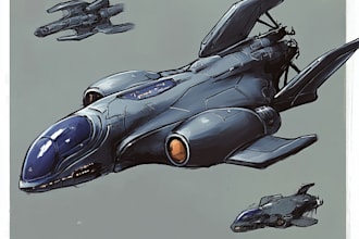 draw a spaceship or vehicle design