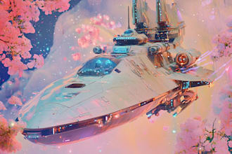 design spaceship, illustration and sci fi art