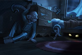 do fantasy horror character and dark art