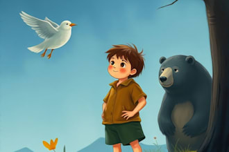 create children book illustrations, storybook illustrations, book cover