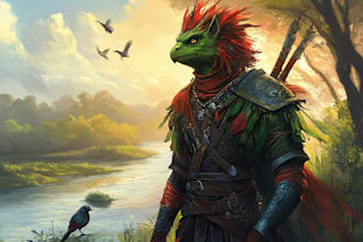 draw your dnd character art or any 2d character