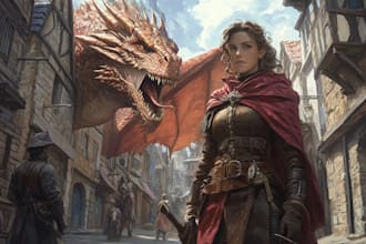 desing a dungeons and dragons or oc illustration