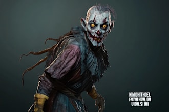 do fantasy horror and fantasy horror character illustration