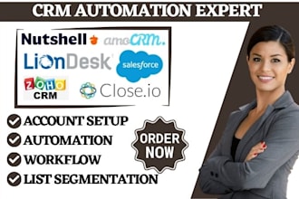 setup amo crm close io nutshell crm liondesk salesforce zoho crm automation crm