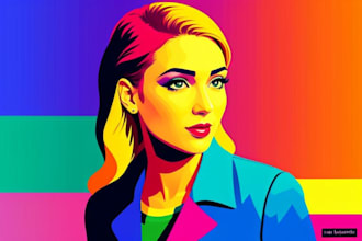 make a colorful wpap pop art portrait