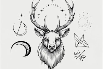 do your minimalist tattoo design in my art style
