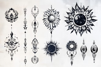 design minimalist, traditional, tribal tattoo
