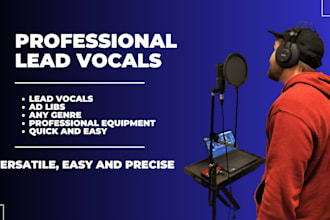 be your professional male singer or lead vocalist