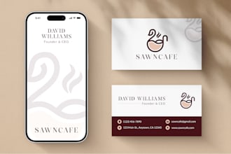 create a professional business card and stationery design