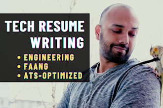 write or edit your professional tech resume, cover letter as a software engineer