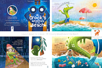 design a picture book layout with creative typography