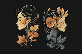 o perfect author elegant feminine logo