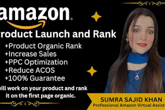 amazon product launch and rank on first page amazon ppc ads expert amazon pl VA