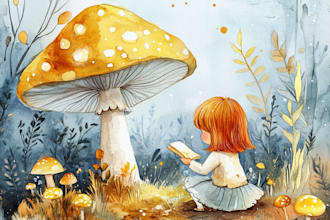 make watercolor illustration for children book, picture book