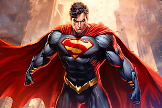 draw you dc or marvel style comic book superhero character