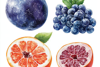 illustrate fruit, plant, or anything in digital watercolor