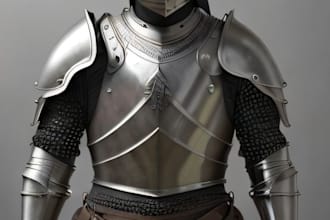 design full knight wearable armor 3d cosplay model pepakura costume helmet mask