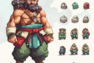 design game character cartoon, game style