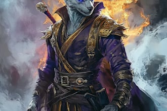 draw a dnd character art for dnd or similar