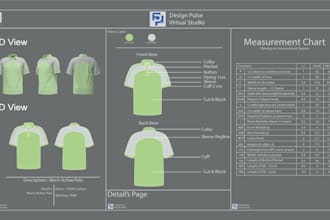 design clothing apparel technical flats sketch tech packs