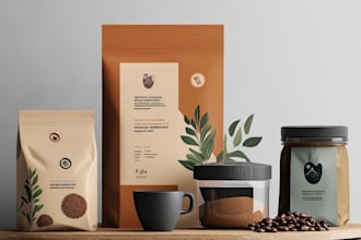 do premium product label, box package, pouch bag design