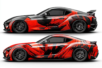 attractive car wrap design and vehicle wrap design