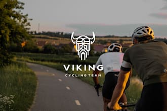create a outstanding minimalist cycling logo design