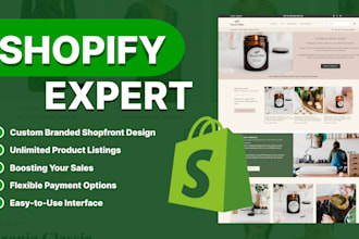 design, redesign custom shopify store align with branding