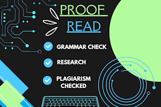 proofread your document for english grammar, punctuation and wording