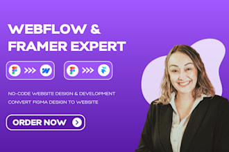 convert figma to framer website or figma to webflow website design framer