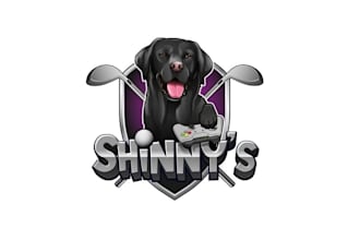 make amazing arcade games dogs and golf logo