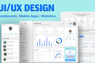 figma website design or ui ux design in figma, mobile app, dashboard design ui