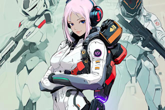 making anime, mecha, pop art ,fan art and original character