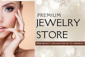 design a jewelry website, shopify jewelry store, beauty store, fashion store
