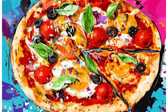 craete food pop art of your food