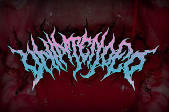 create death metal, black metal, and brutal death metal logo
