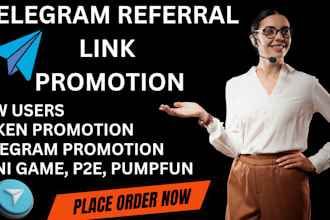telegram referral link promotion to get new user, mini game, p2e, crypto lovers