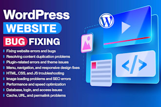 fix wordpress website, issues, bug and errors