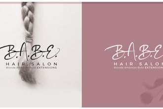 create a elegant modern minimalist hair salon logo design